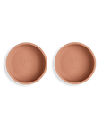 2-pakning barneskåler med sugekopp - Soft terracotta