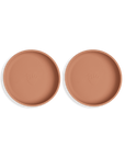 2-pakning barnetallerkener uten inndeling med sugekopp - Soft terracotta