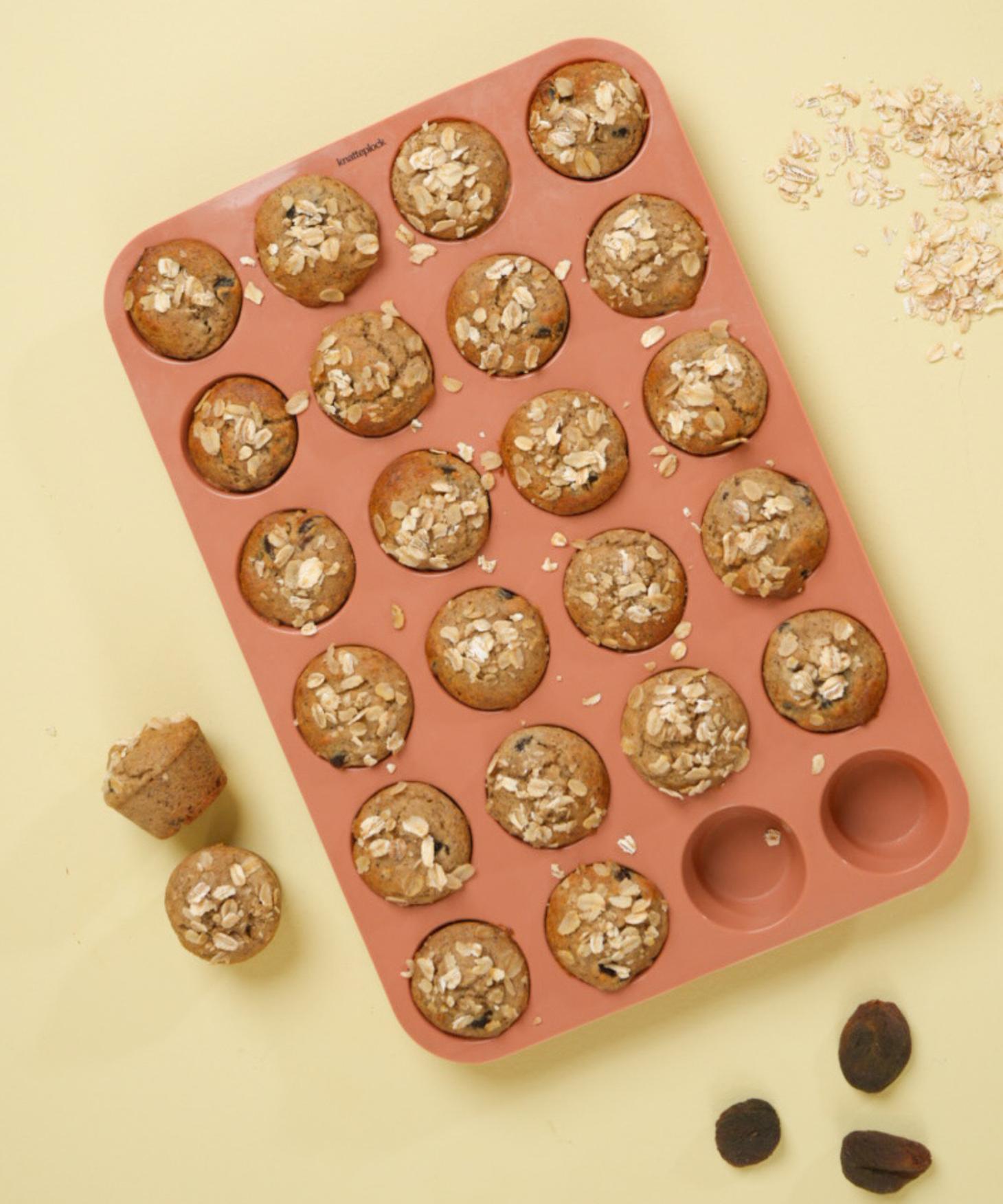 Minimuffinsform i silikon - Soft terracotta Knatteplock 