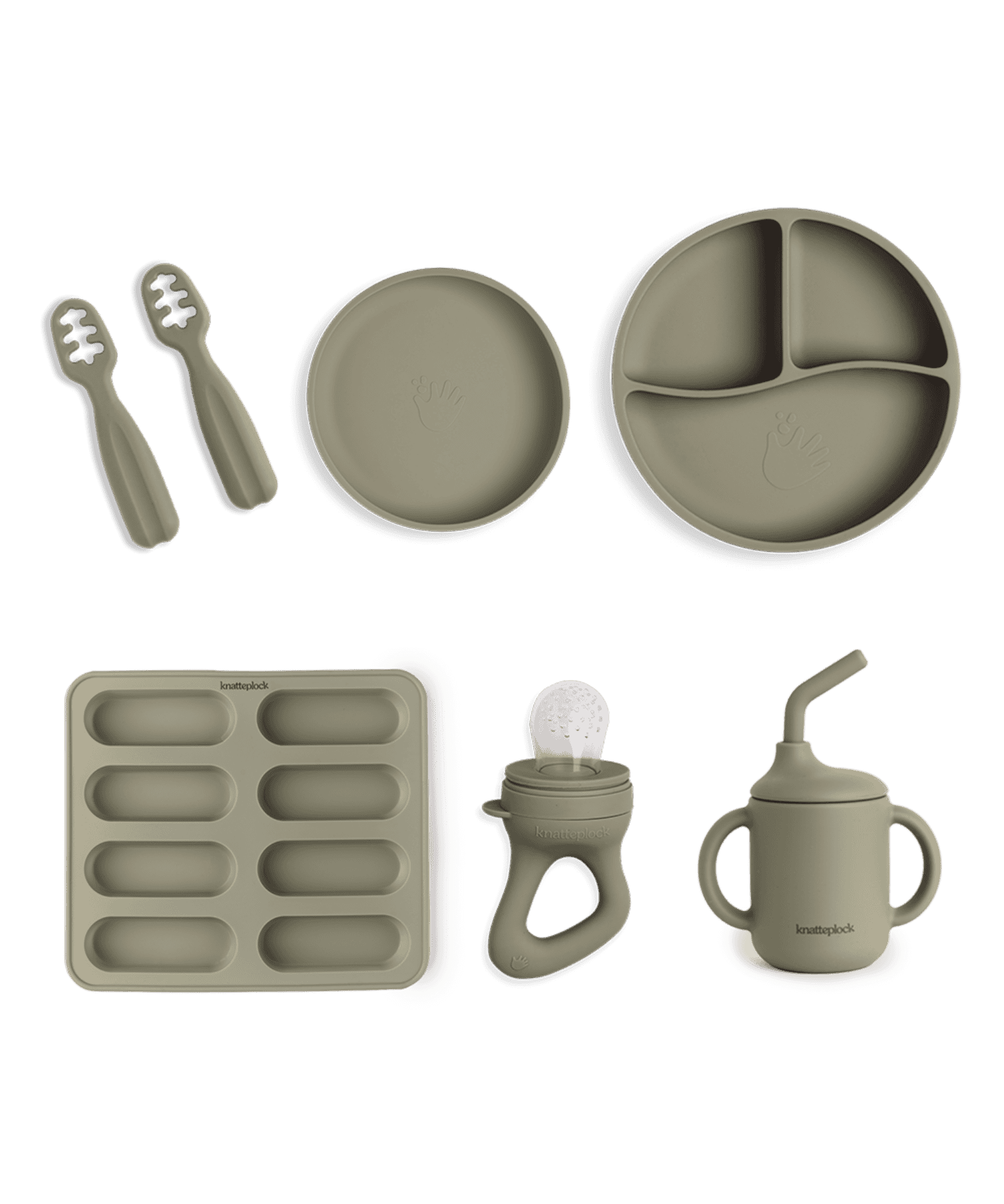 Knatteplock Store startpakken - Dusty green