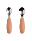 2-pakning barnegaffel og barneskje -  Soft terracotta