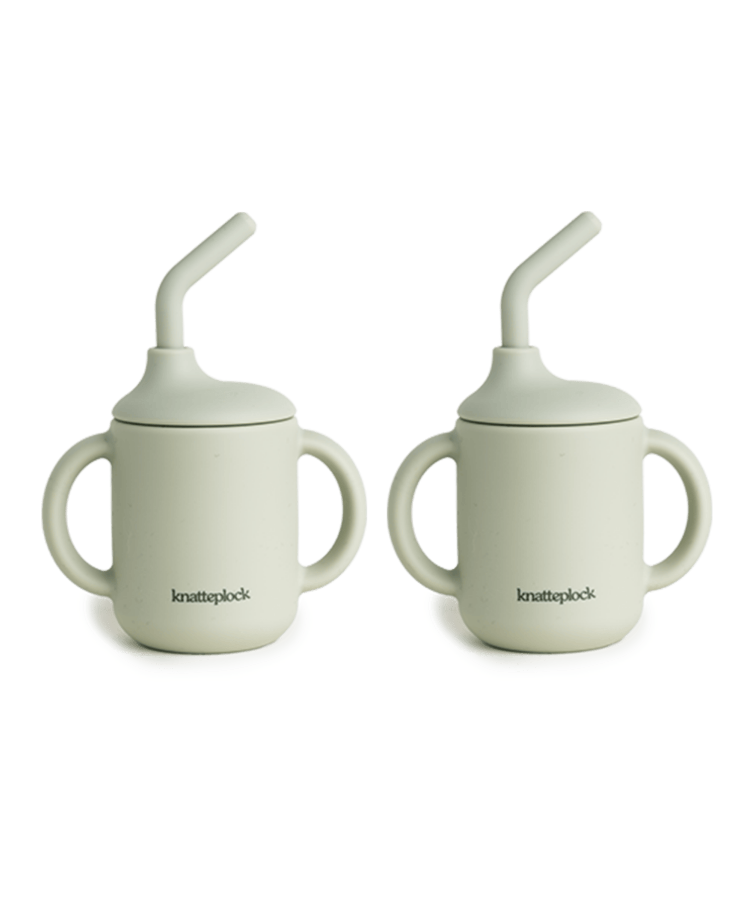 2 pk Kopp med sugerør Warm pistachio Knatteplock