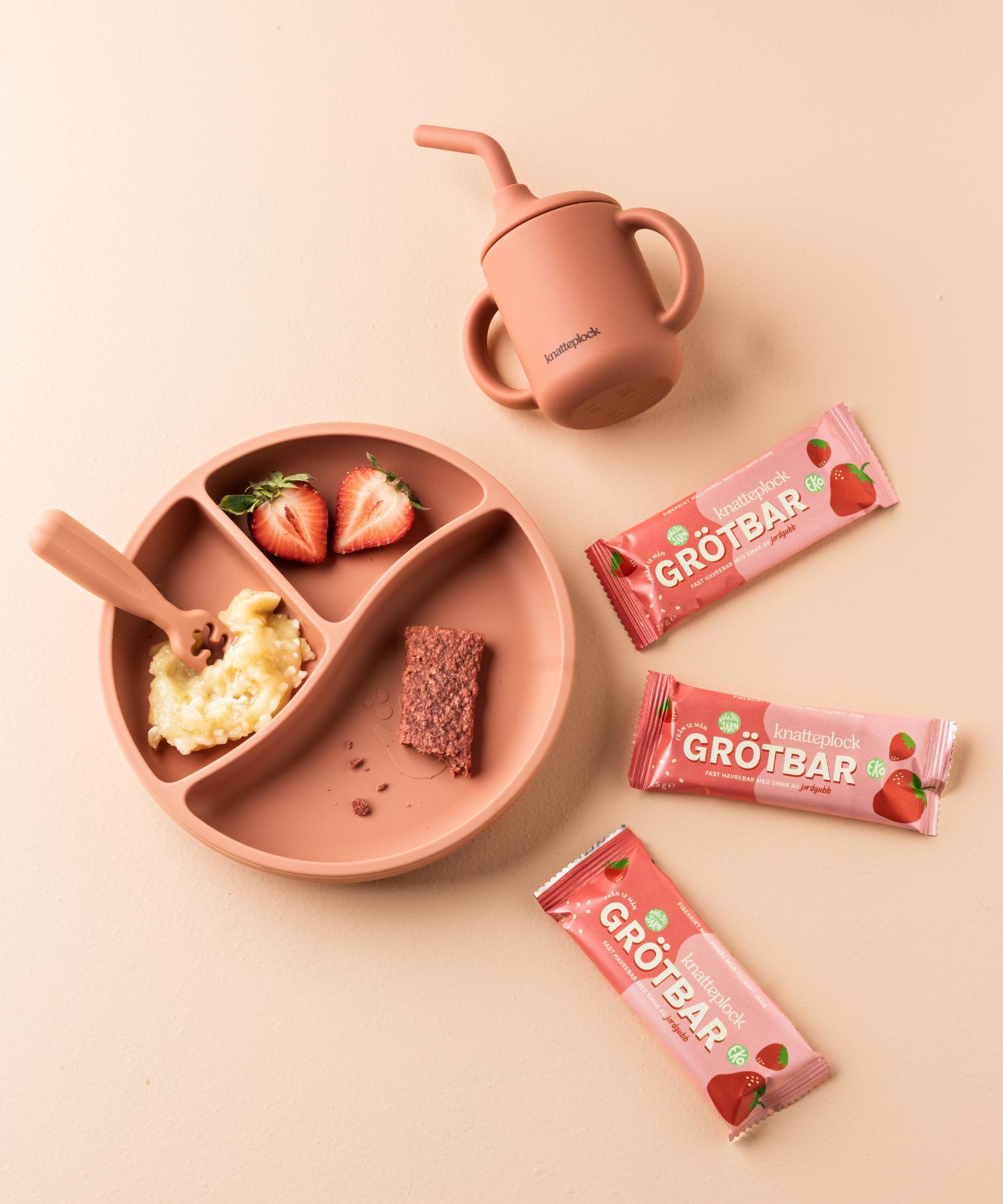 Pre-Spoon/Nybegynnerskje (2 pk)  knatteplock soft terracotta 