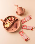 Pre-Spoon/Nybegynnerskje (2 pk)  knatteplock soft terracotta 