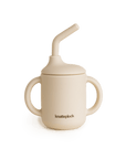 Kopp med sugerør Light sand Knatteplock
