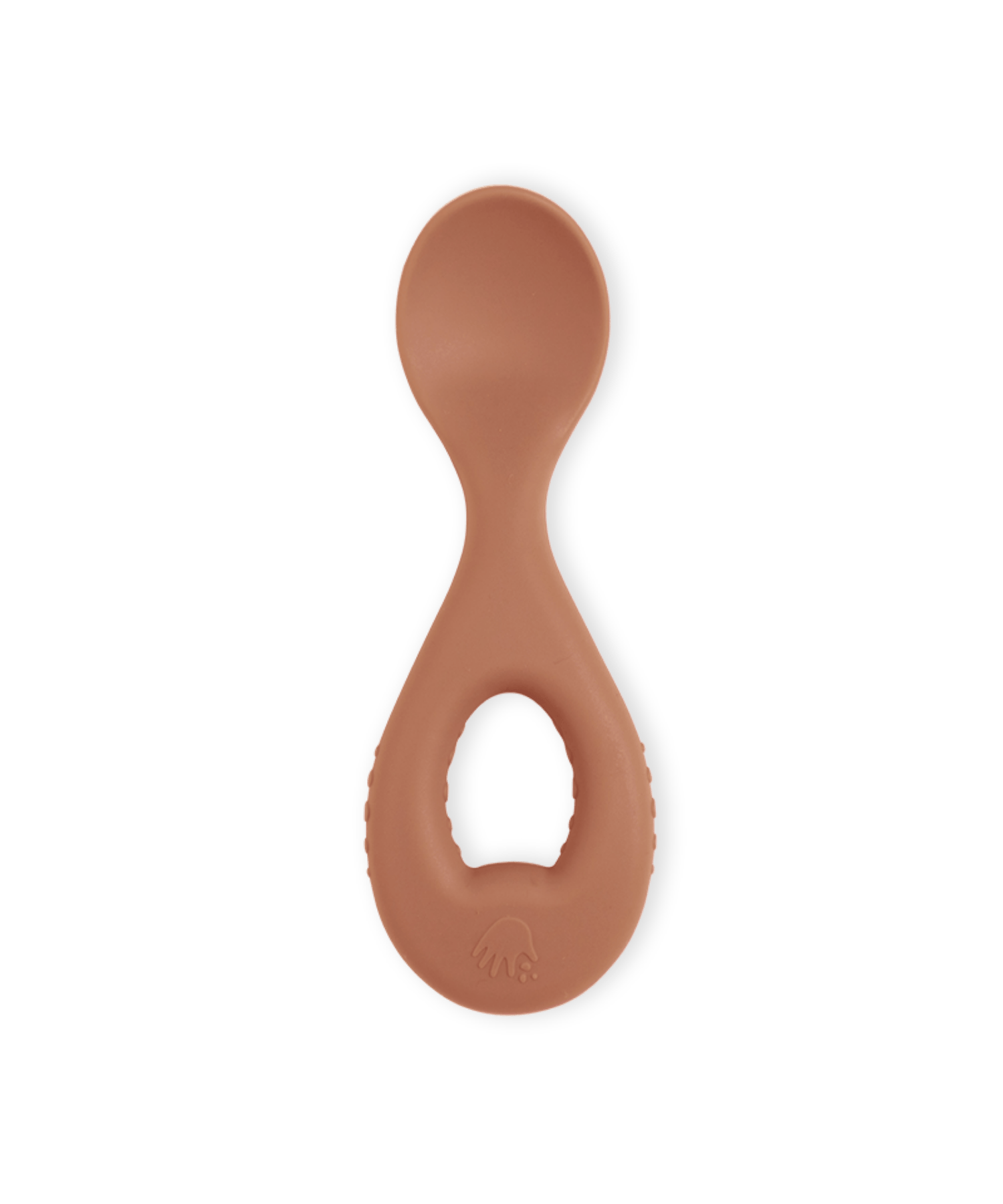 Gripevennlig skje - Soft terracotta Knatteplock 