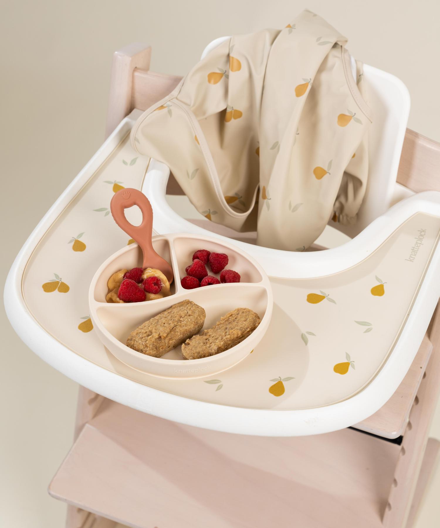 Gripevennlig skje - Soft terracotta Knatteplock 