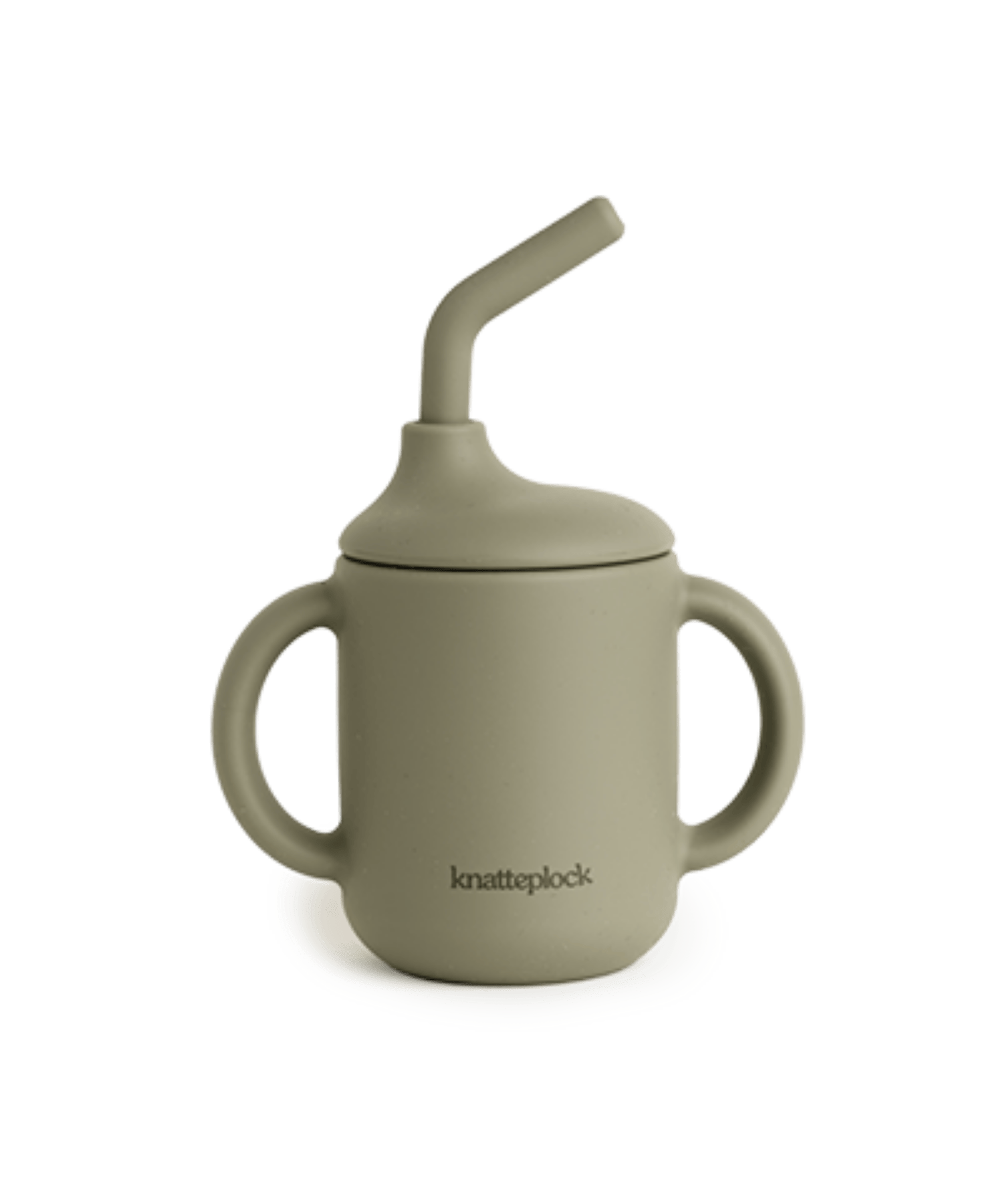 Kopp med sugerør Dusty green Knatteplock