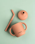 Kopp med sugerør Soft terracotta Knatteplock