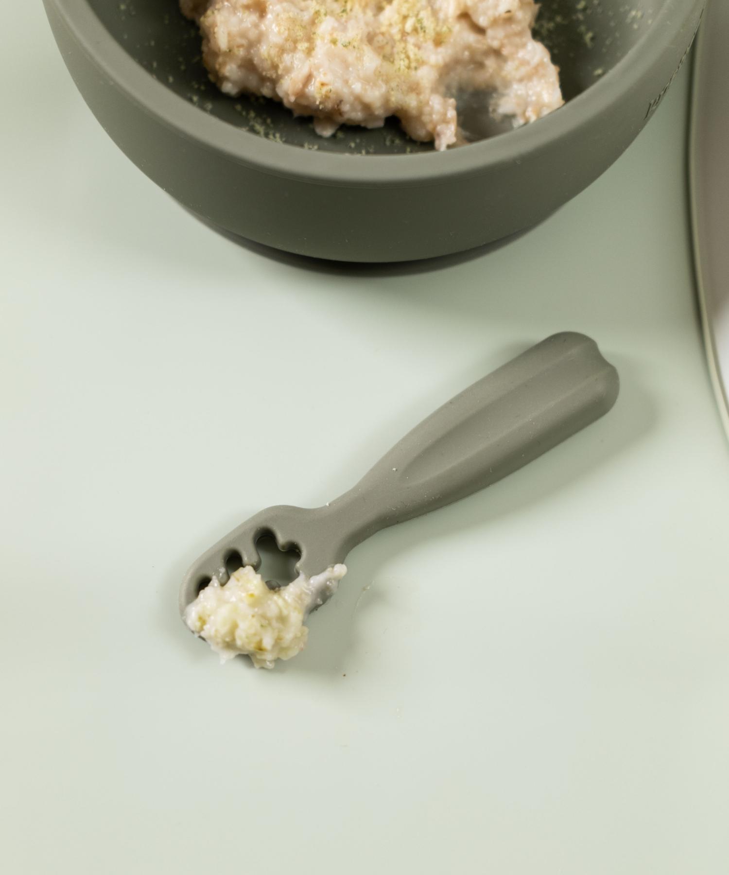 Pre-Spoon/Nybegynnerskje (2 pk)  knatteplock dusty green 