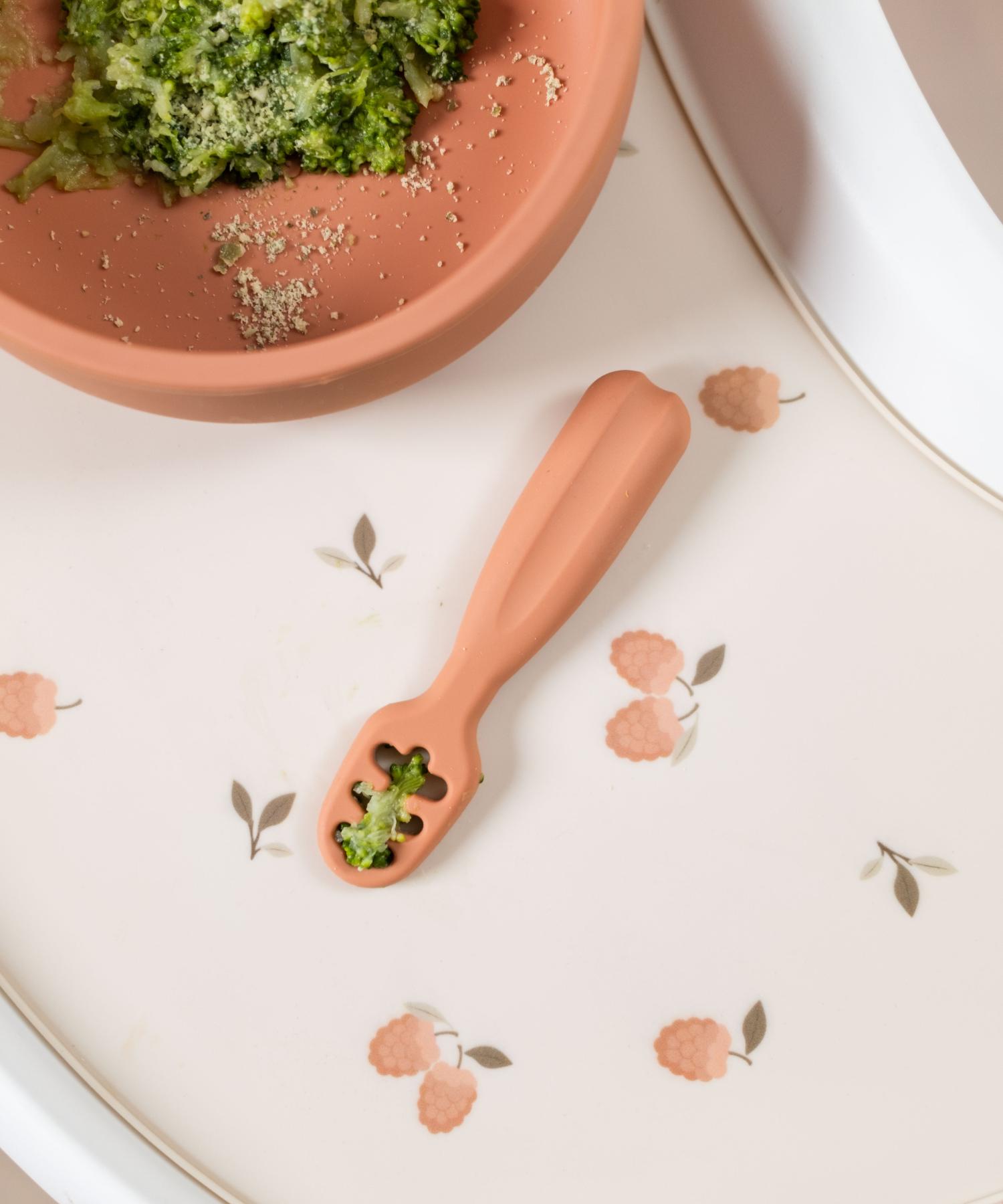 Pre-Spoon/Nybegynnerskje (2 pk)  knatteplock soft terracotta 