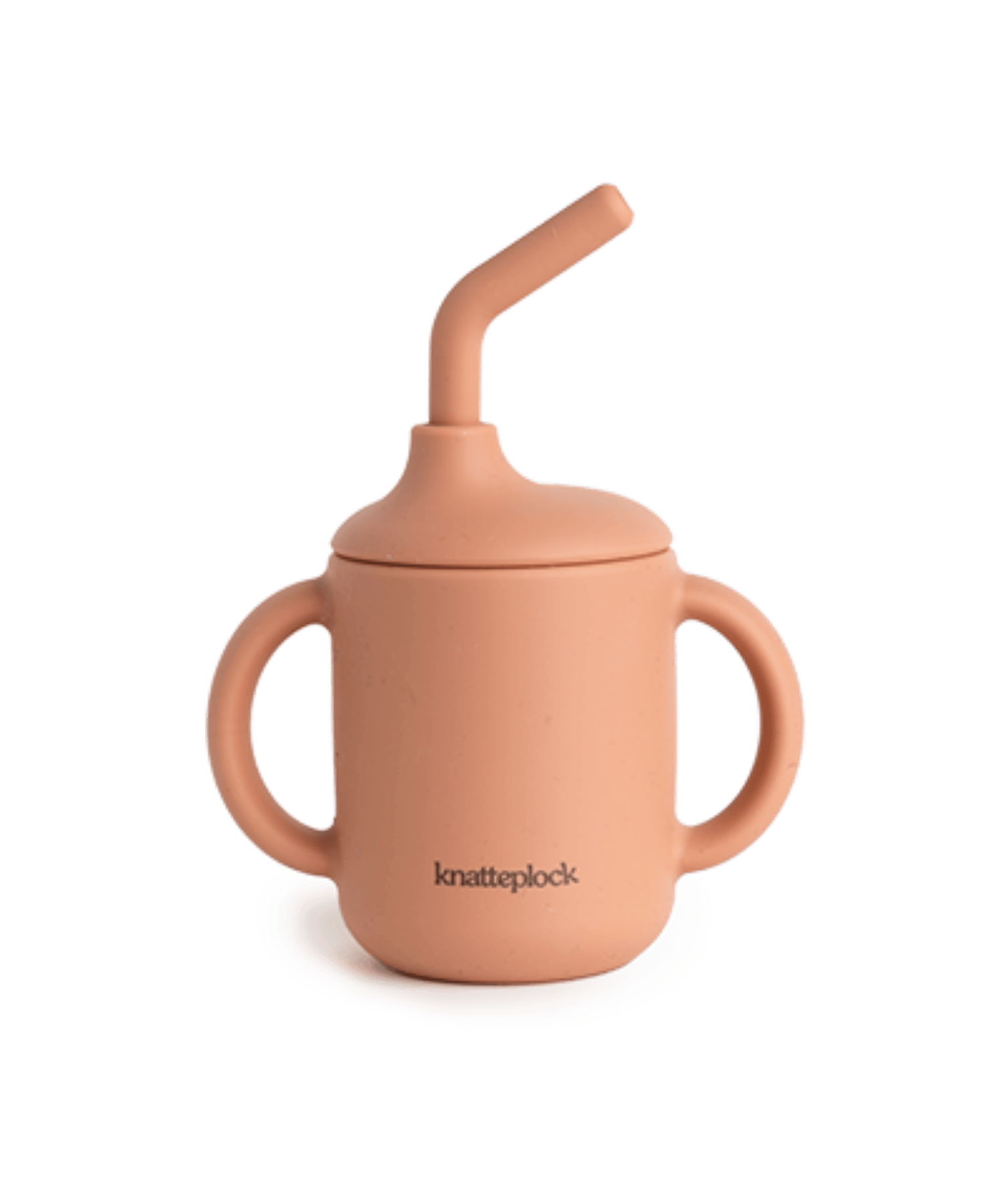 Kopp med sugerør Soft terracotta Knatteplock