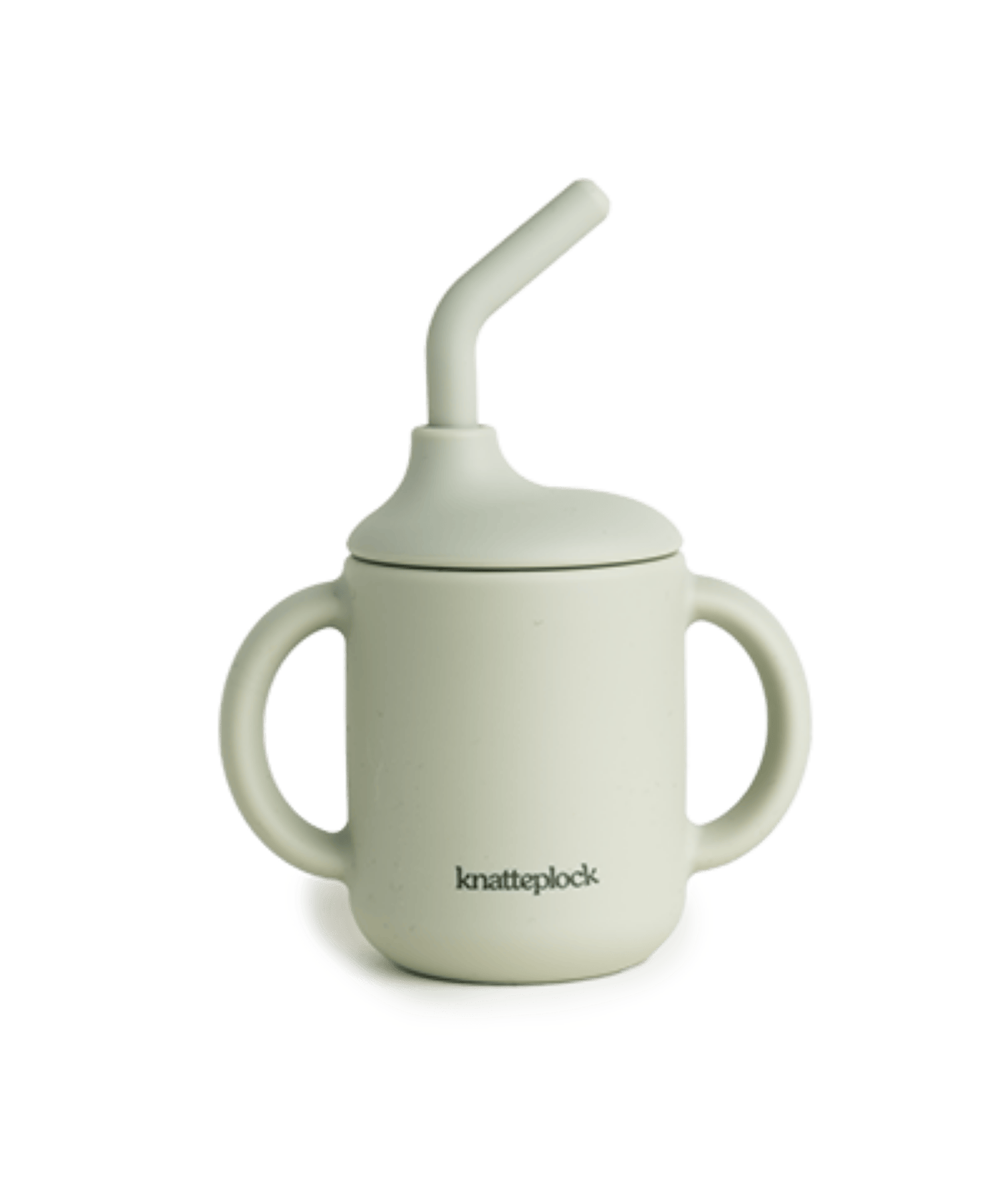 Kopp med sugerør Warm pistachio Knatteplock